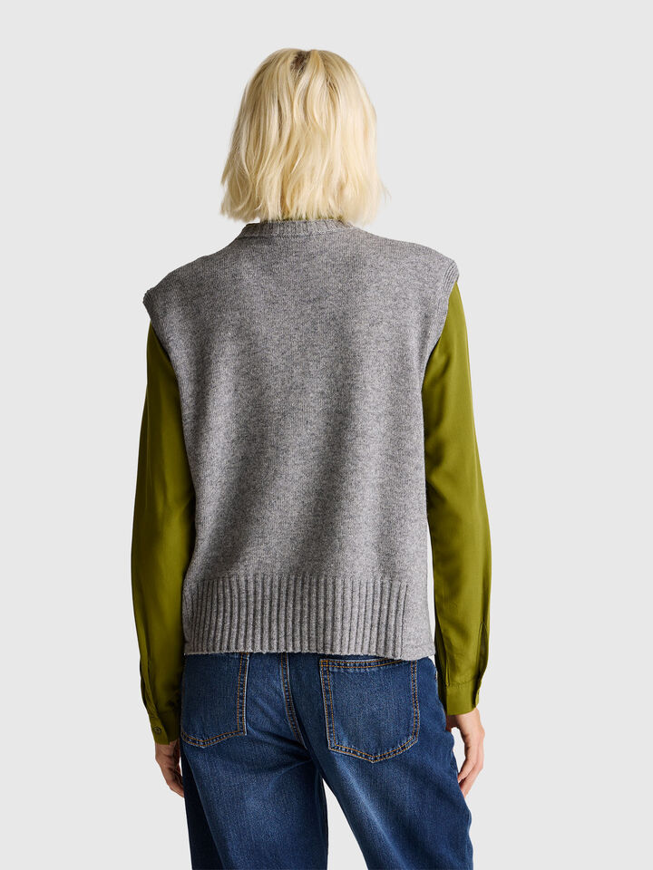 SLEEVELESS SWEATER Women image number 2